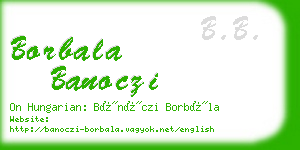 borbala banoczi business card